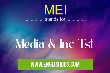 MEI means Media & Inc Tst MEI