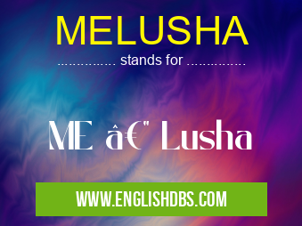 MELUSHA means ME — Lusha MELUSHA