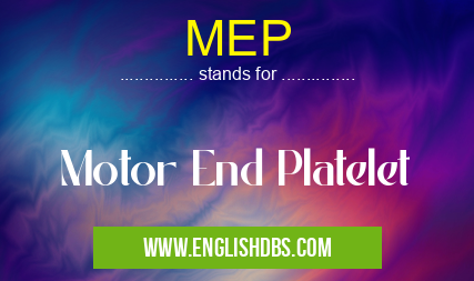 MEP means Motor End Platelet MEP