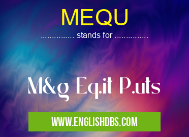 MEQU means M&g Eq.it P.uts MEQU