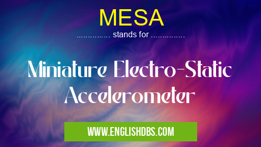 MESA means Miniature Electro-Static Accelerometer MESA