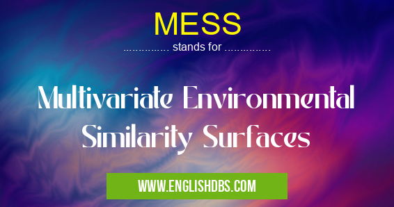 MESS means Multivariate Environmental Similarity Surfaces MESS