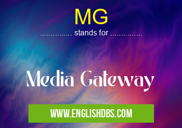 MG means Media Gateway MG