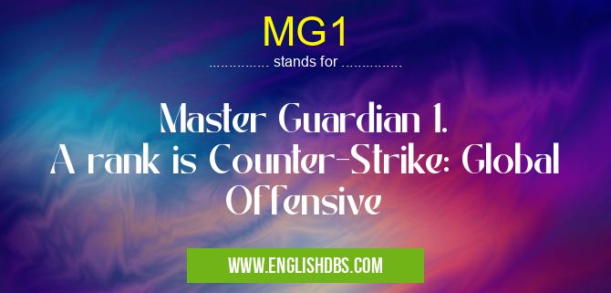 MG1 means Master Guardian 1.
A rank is Counter-Strike: Global Offensive MG1