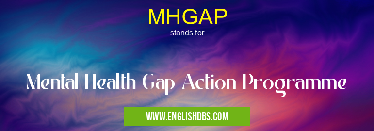 MHGAP means Mental Health Gap Action Programme MHGAP