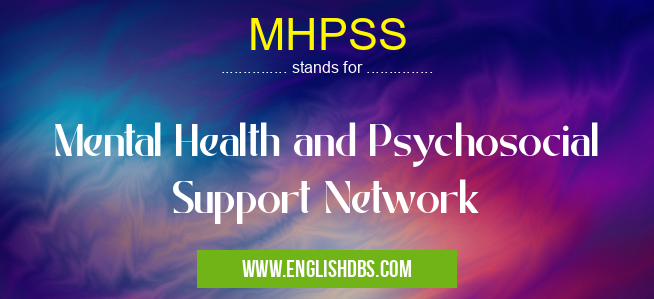 MHPSS means Mental Health and Psychosocial Support Network MHPSS