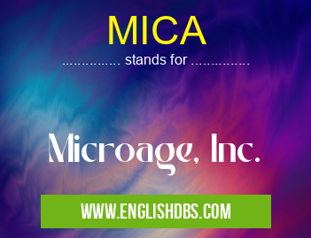 MICA means Microage, Inc. MICA