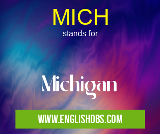 MICH means Michigan MICH