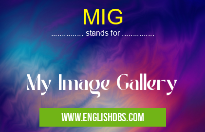 MIG means My Image Gallery MIG