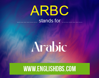 ARBC means Arabic ARBC