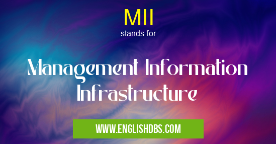 MII means Management Information Infrastructure MII