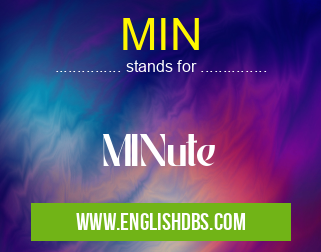 MIN means MINute MIN