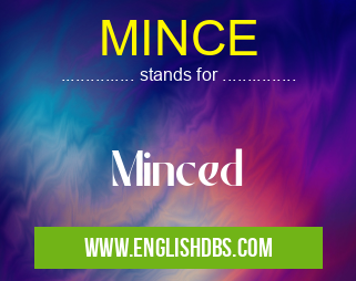MINCE means Minced MINCE