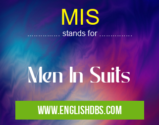 MIS means Men In Suits MIS