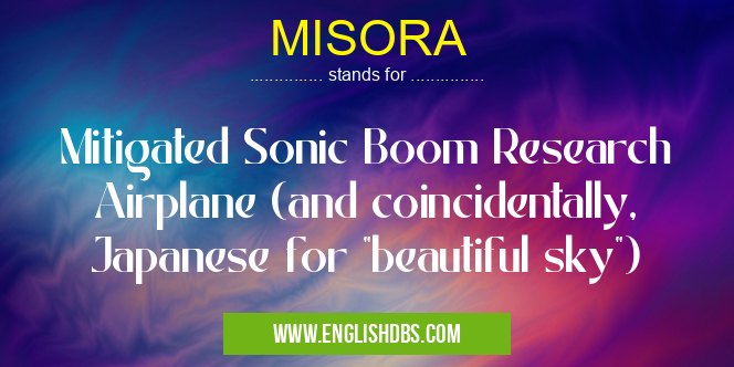 MISORA means Mitigated Sonic Boom Research Airplane (and coincidentally, Japanese for MISORA