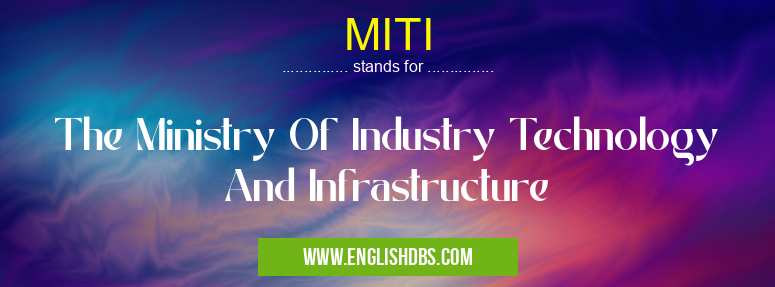 MITI means The Ministry Of Industry Technology And Infrastructure MITI