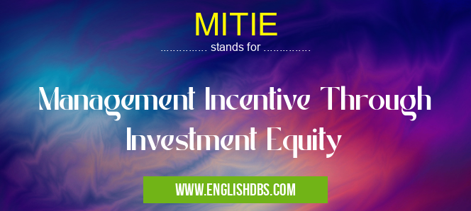 MITIE means Management Incentive Through Investment Equity MITIE