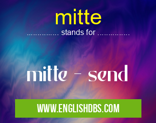 mitte means mitte - send mitte