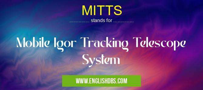 MITTS means Mobile Igor Tracking Telescope System MITTS