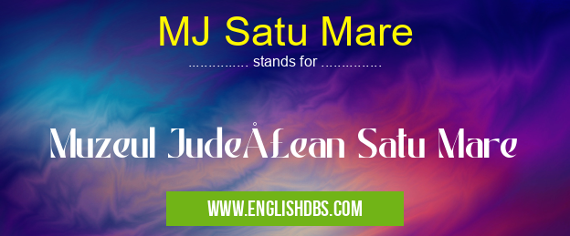 MJ Satu Mare means Muzeul Judeţean Satu Mare MJ Satu Mare