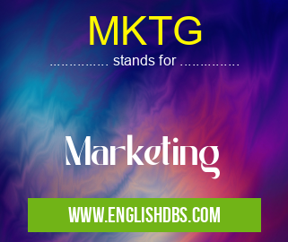 MKTG means Marketing MKTG