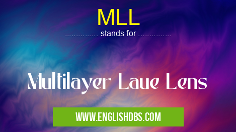 MLL means Multilayer Laue Lens MLL