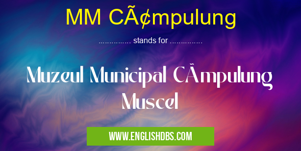 MM Câmpulung means Muzeul Municipal Câmpulung Muscel MM Câmpulung