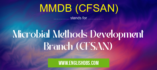MMDB (CFSAN) means Microbial Methods Development Branch (CFSAN) MMDB (CFSAN)