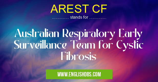 AREST CF means Australian Respiratory Early Surveillance Team for Cystic Fibrosis AREST CF