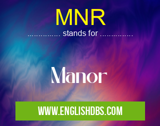 MNR means Manor MNR