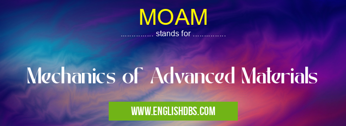 MOAM means Mechanics of Advanced Materials MOAM