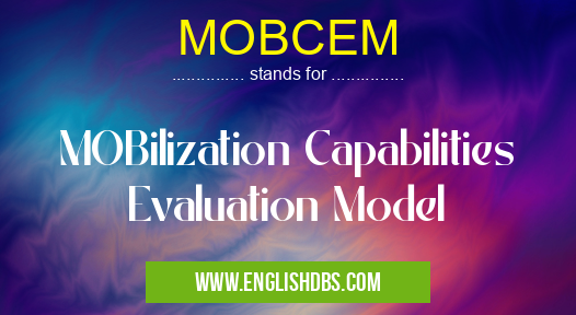 MOBCEM means MOBilization Capabilities Evaluation Model MOBCEM