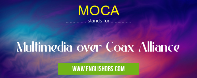 MOCA means Multimedia over Coax Alliance MOCA