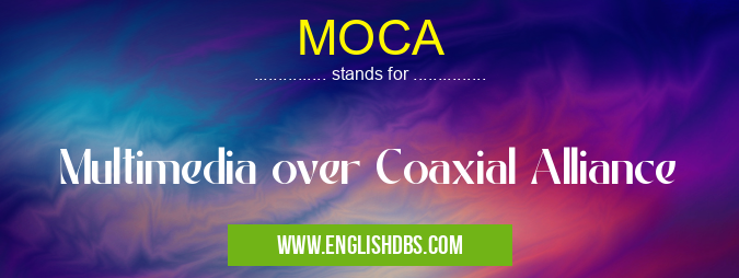 MOCA means Multimedia over Coaxial Alliance MOCA