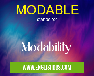 MODABLE means Modability MODABLE