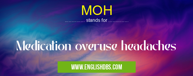 MOH means Medication overuse headaches MOH