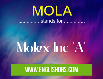 MOLA means Molex Inc 'A' MOLA