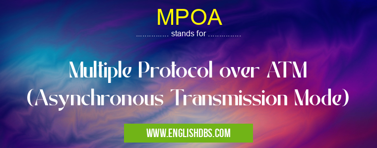 MPOA means Multiple Protocol over ATM (Asynchronous Transmission Mode) MPOA