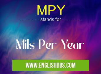 MPY means Mils Per Year MPY