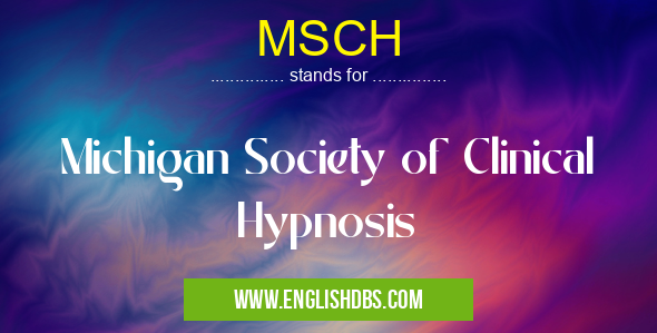 MSCH means Michigan Society of Clinical Hypnosis MSCH