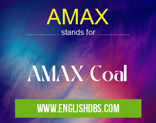 AMAX means AMAX Coal AMAX