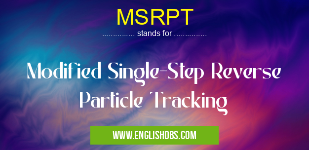 MSRPT means Modified Single-Step Reverse Particle Tracking MSRPT