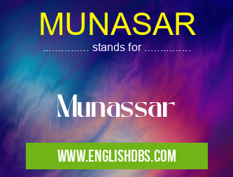 MUNASAR means Munassar MUNASAR