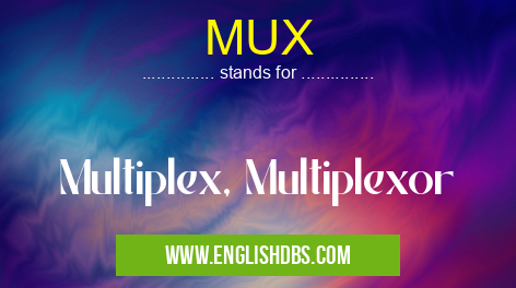 MUX means Multiplex, Multiplexor MUX
