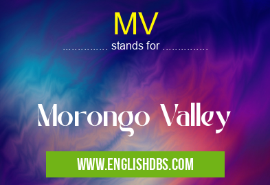 MV means Morongo Valley MV