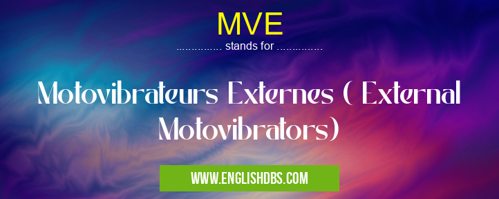MVE means Motovibrateurs Externes ( External Motovibrators) MVE