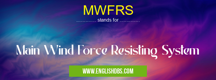 MWFRS means Main Wind Force Resisting System MWFRS
