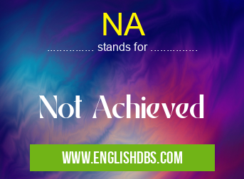 NA means Not Achieved NA