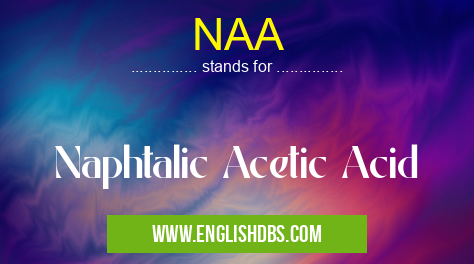NAA means Naphtalic Acetic Acid NAA
