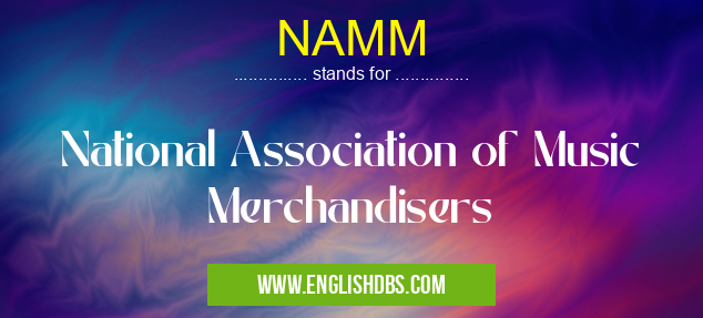 NAMM means National Association of Music Merchandisers NAMM